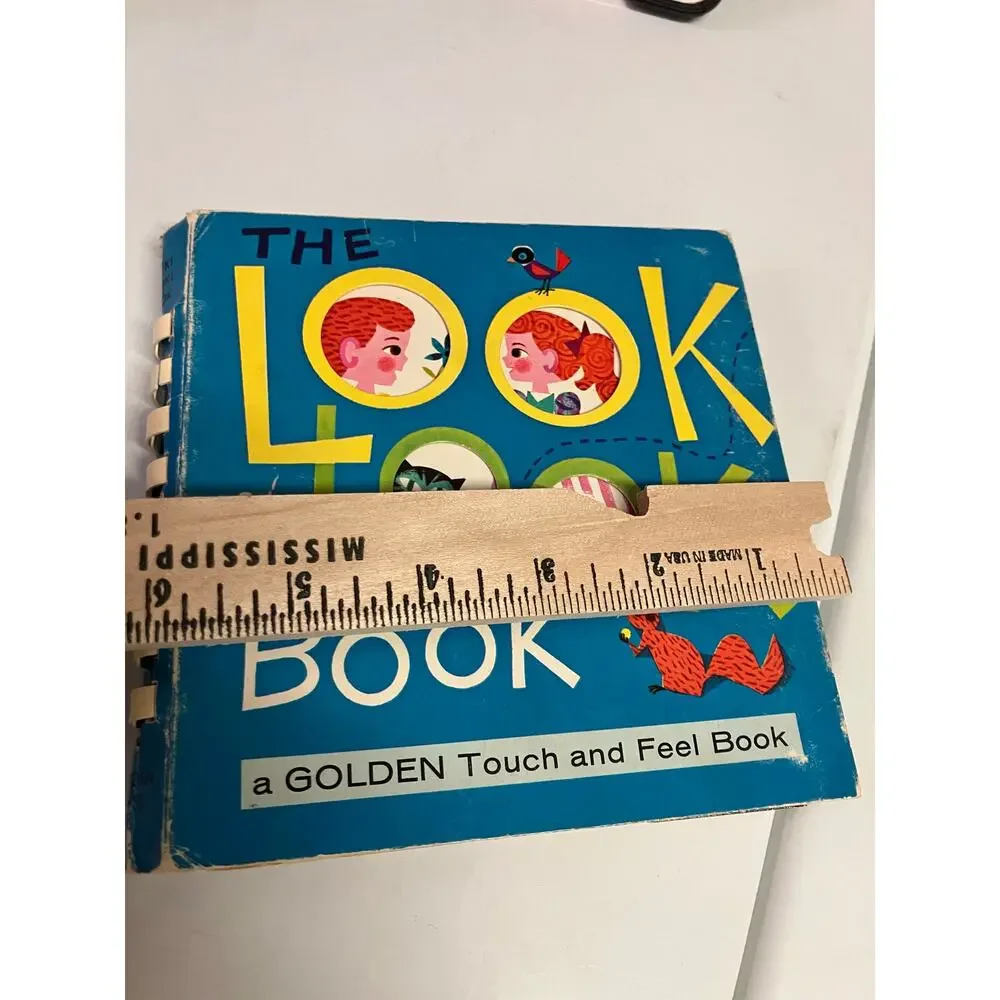 The LOOK LOOK BOOK, Vintage, 50s-60s(?) Board Book Children's Interactive Golden